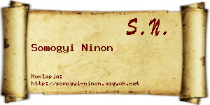 Somogyi Ninon névjegykártya